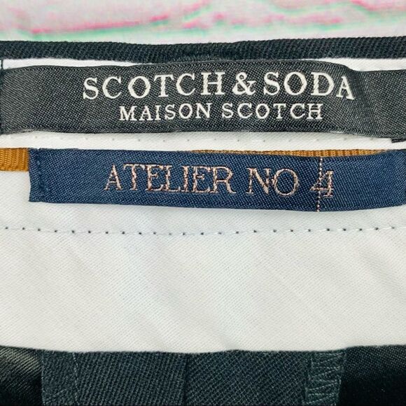 NWT Scotch & Soda Tailored Side Stripe Snake Tuxedo Trouser Pant - Picture 7 of 13